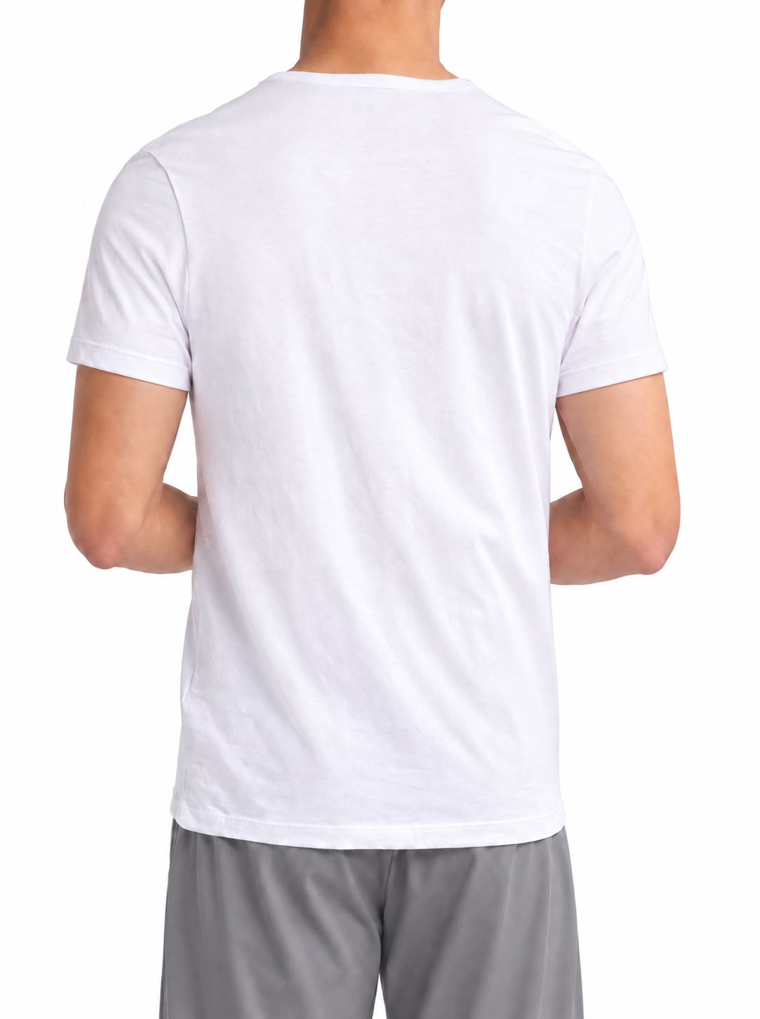 Mantique Men’s Lightweight Breathable Soft Cotton V-Neck Undershirts, 2-Pack